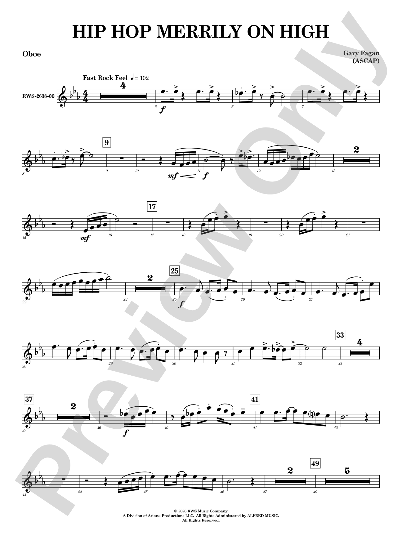 Hip Hop Merrily on High: Oboe