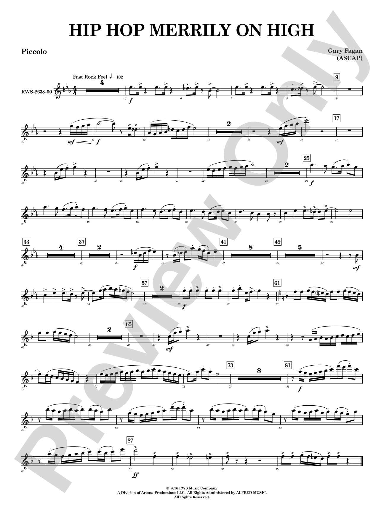 Hip Hop Merrily on High: Piccolo