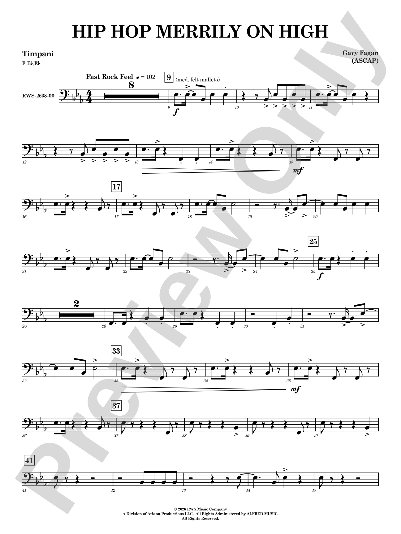 Hip Hop Merrily on High: Timpani