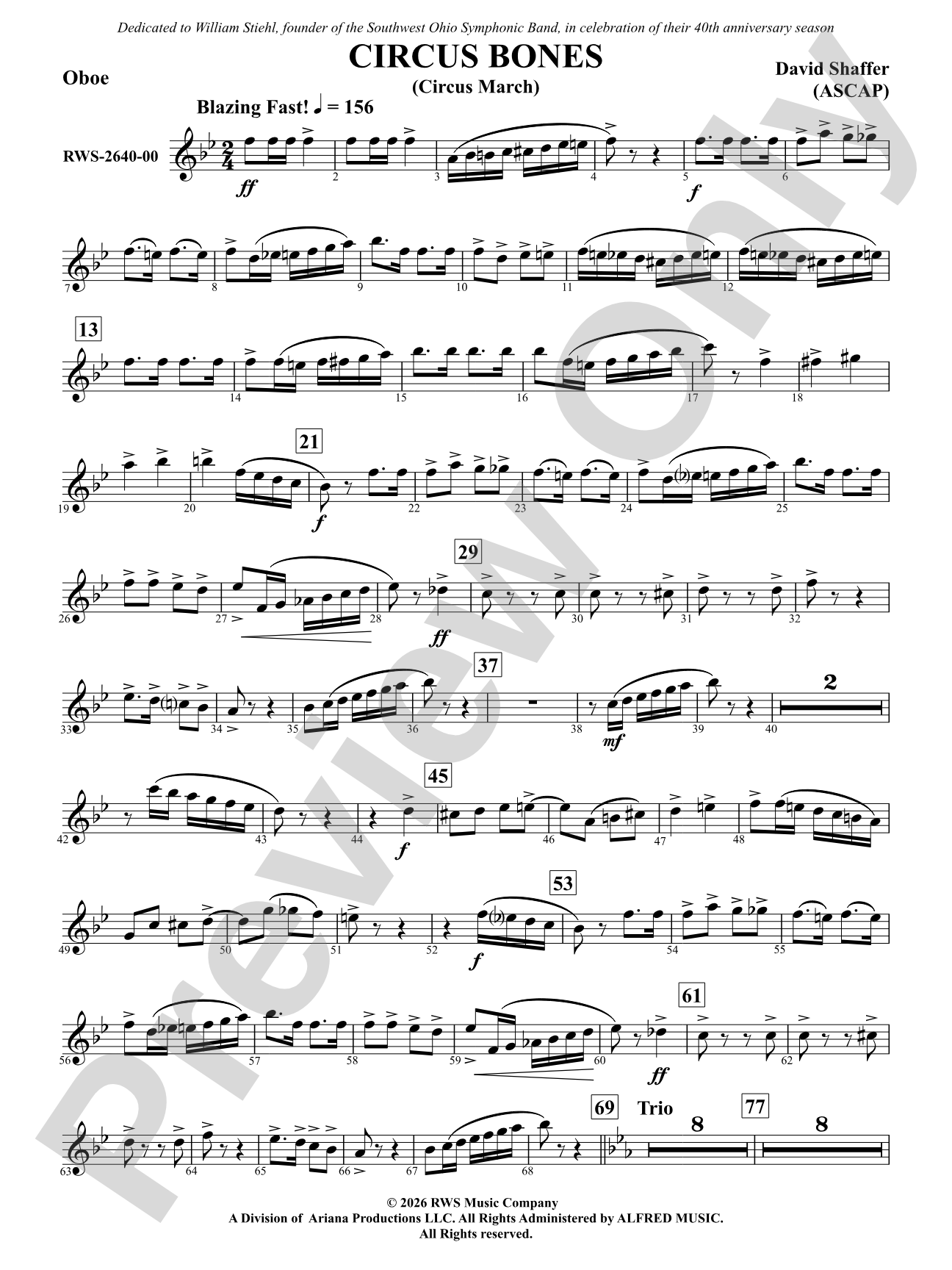 Circus Bones: Oboe