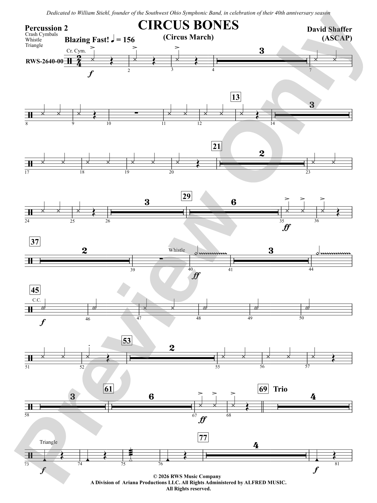Circus Bones: 2nd Percussion