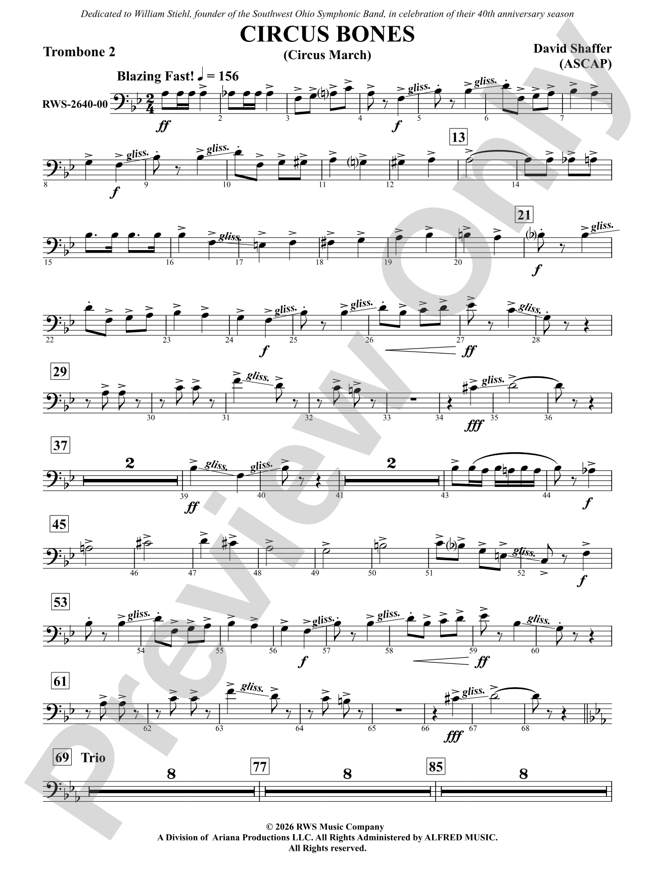 Circus Bones: 2nd Trombone