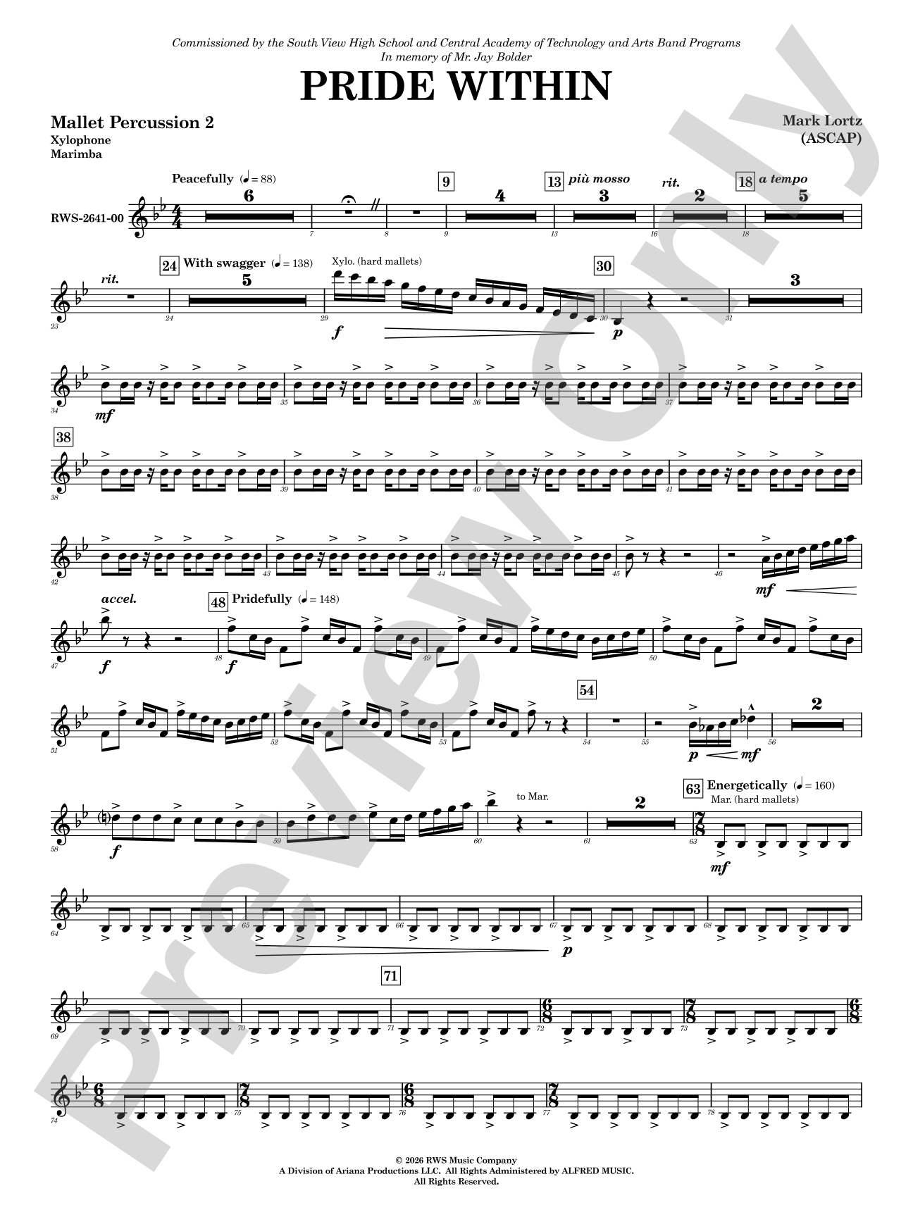 Pride Within: 2nd Mallet Percussion