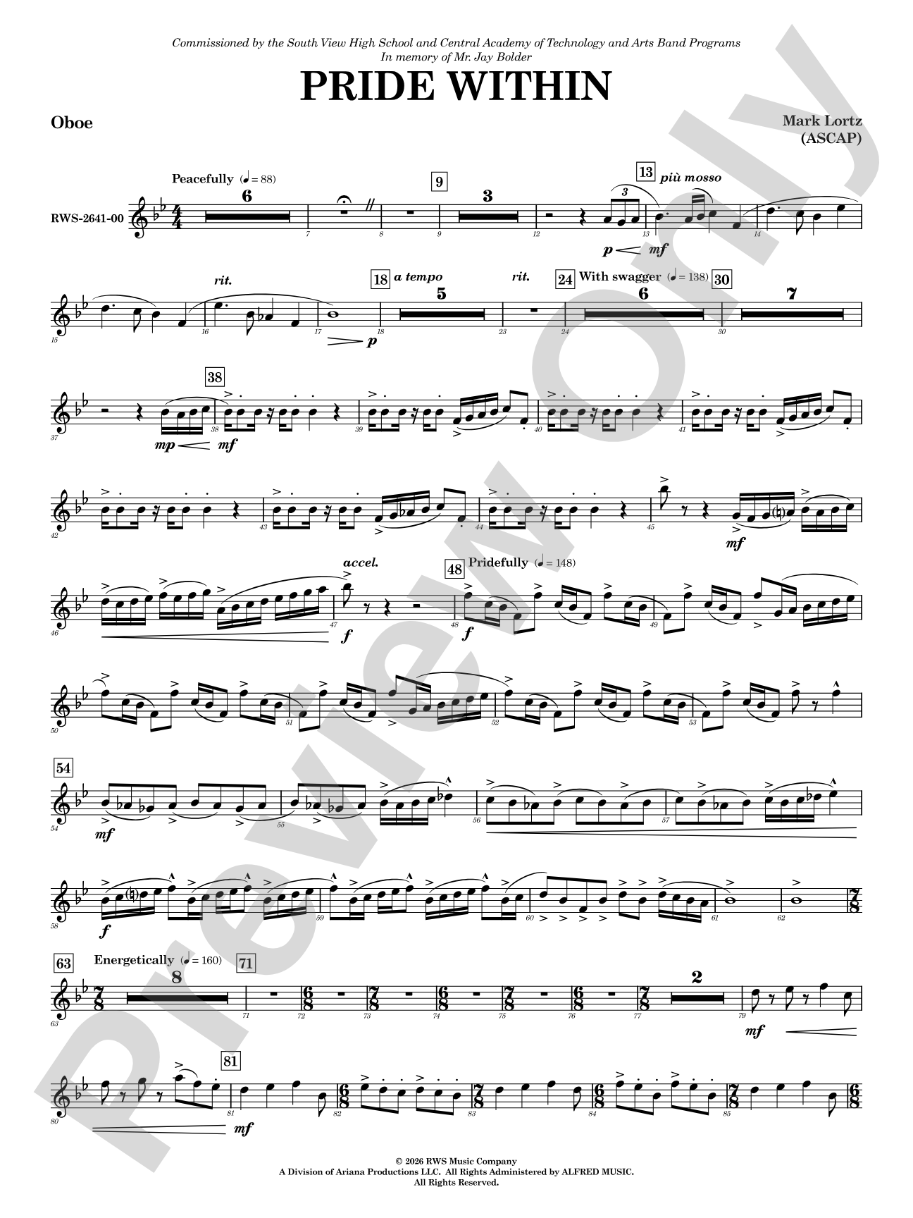 Pride Within: Oboe