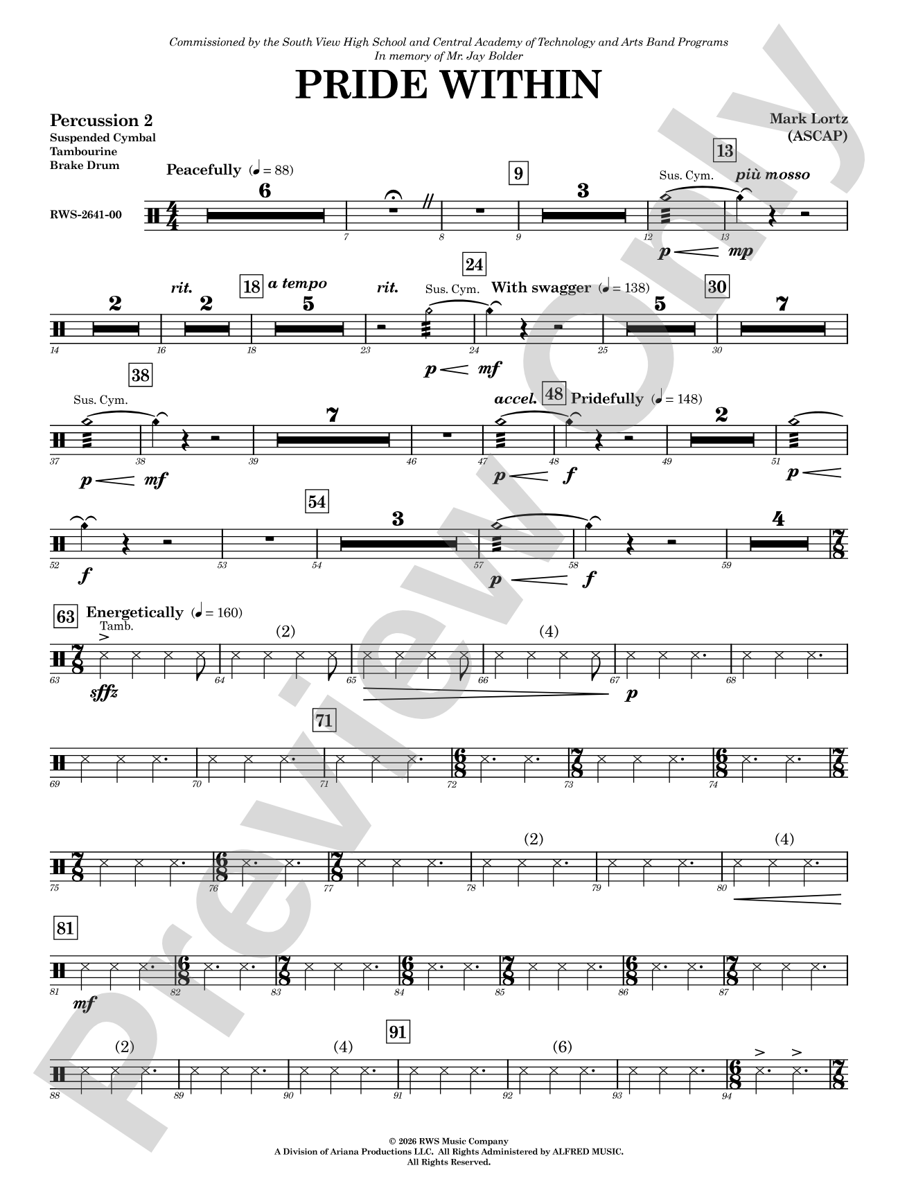 Pride Within: 2nd Percussion