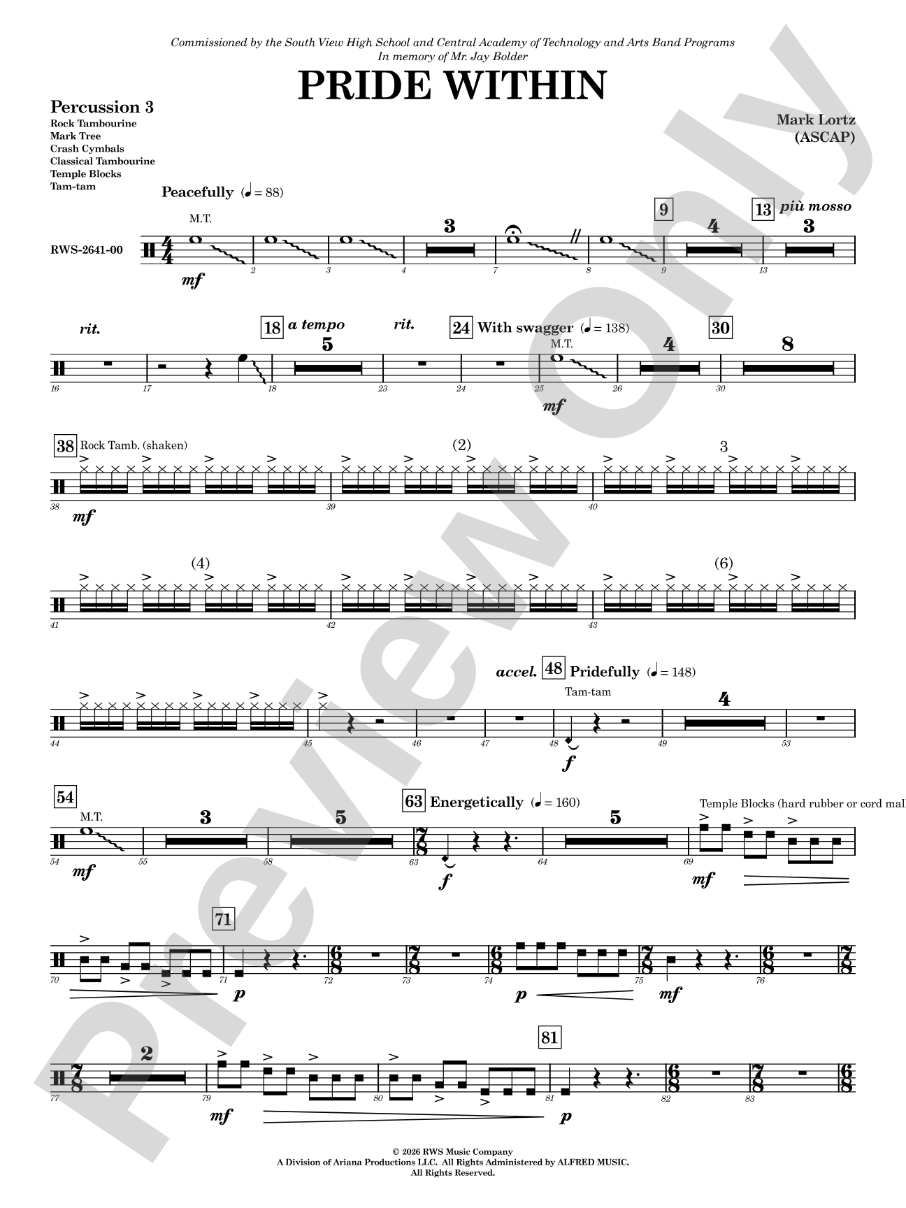 Pride Within: 3rd Percussion