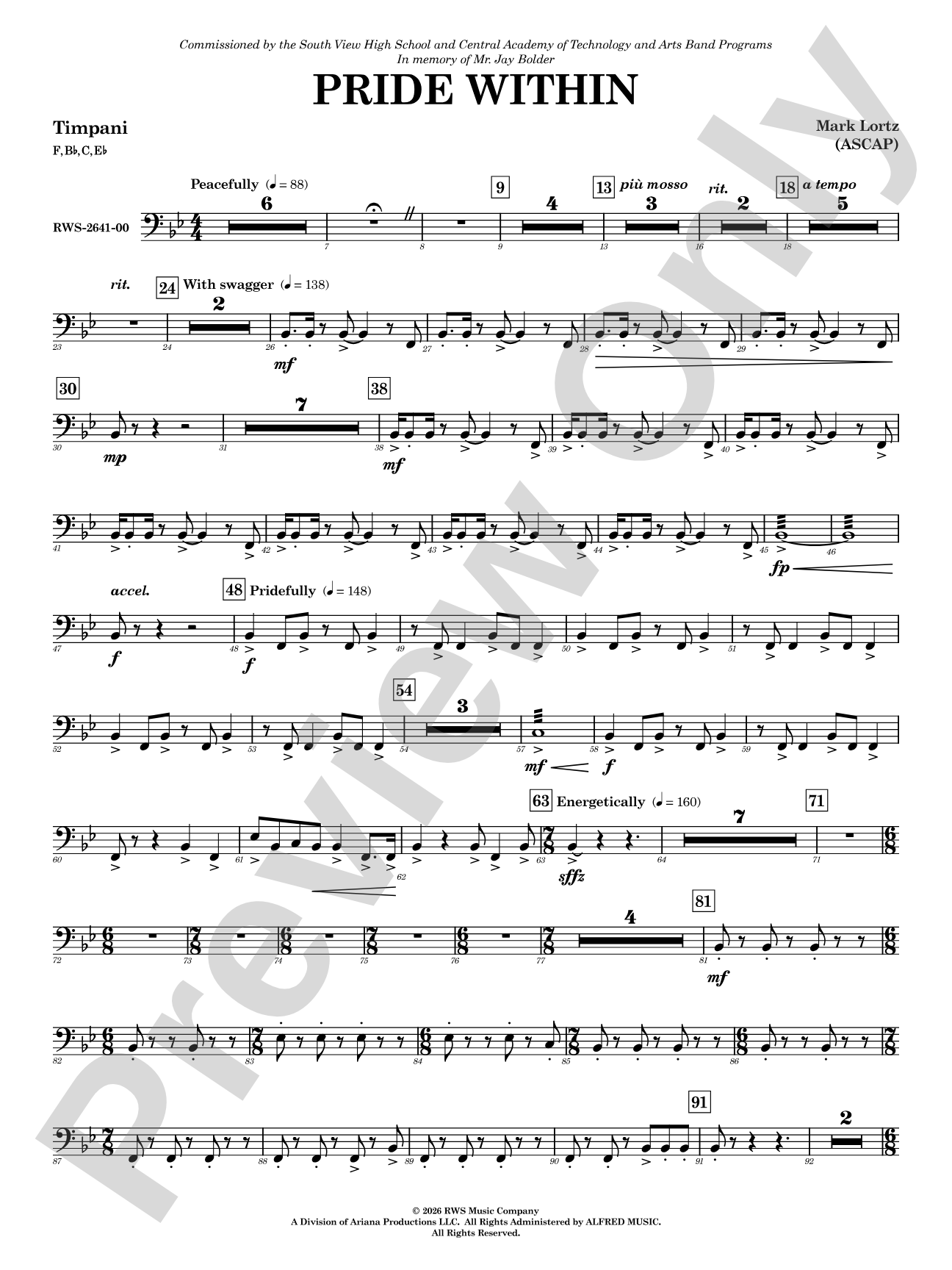 Pride Within: Timpani