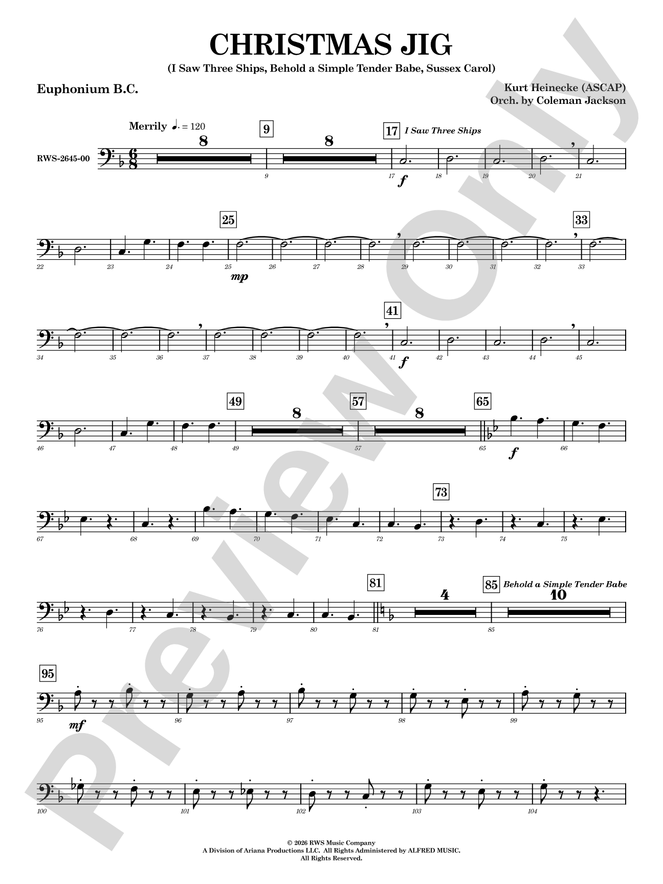Christmas Jig: Baritone B.C.