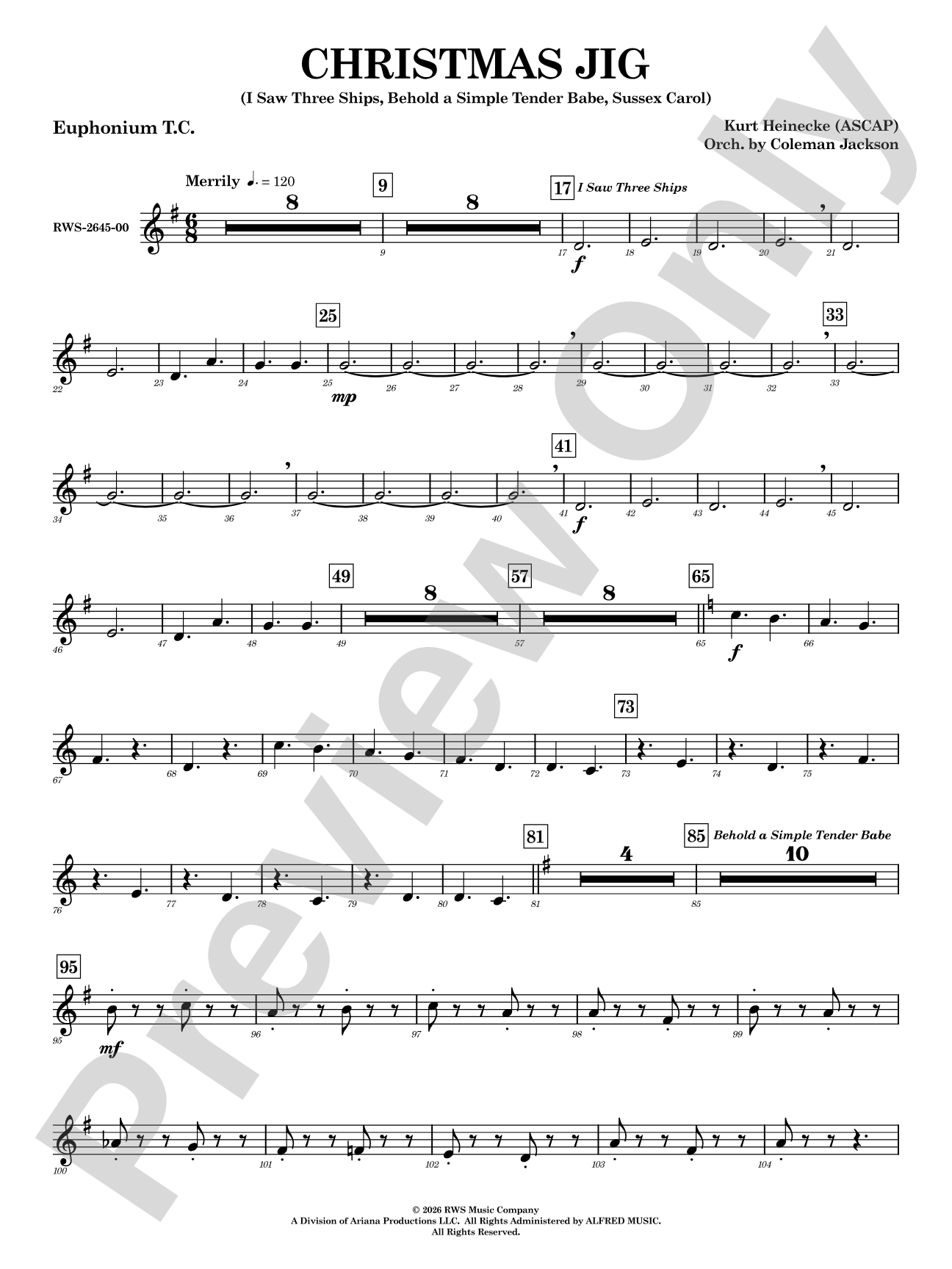 Christmas Jig: Baritone T.C.