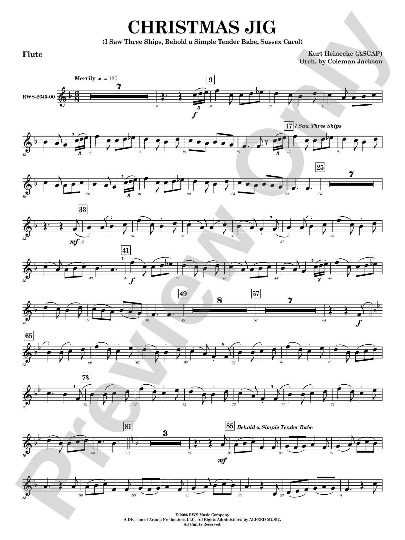 Christmas Jig: Flute