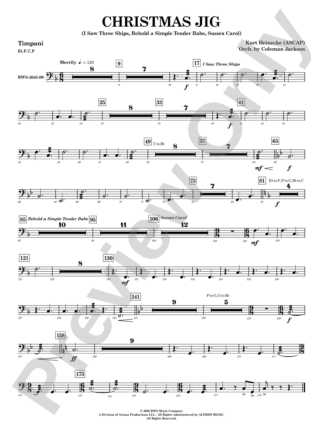 Christmas Jig: Timpani