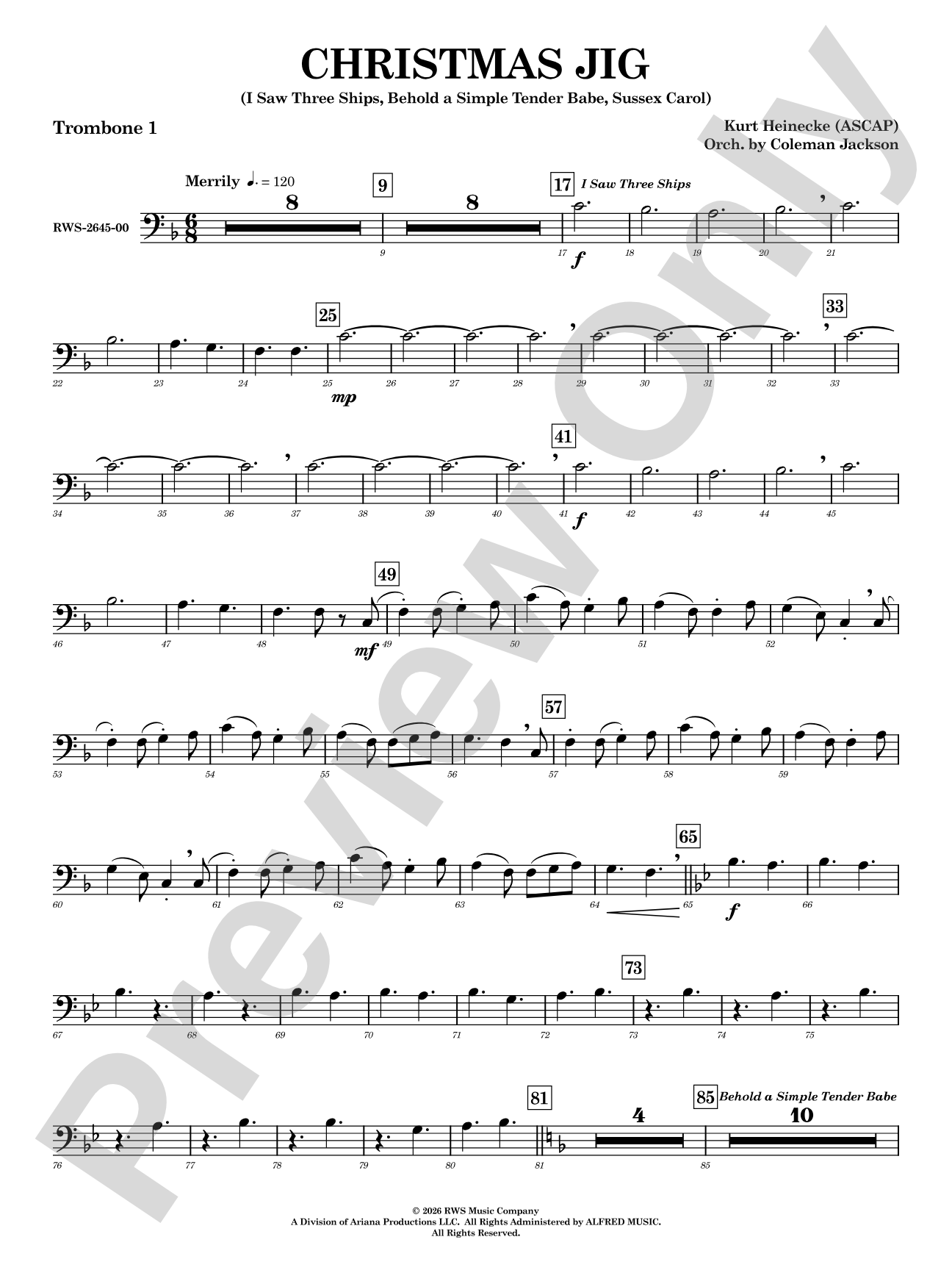 Christmas Jig: 1st Trombone