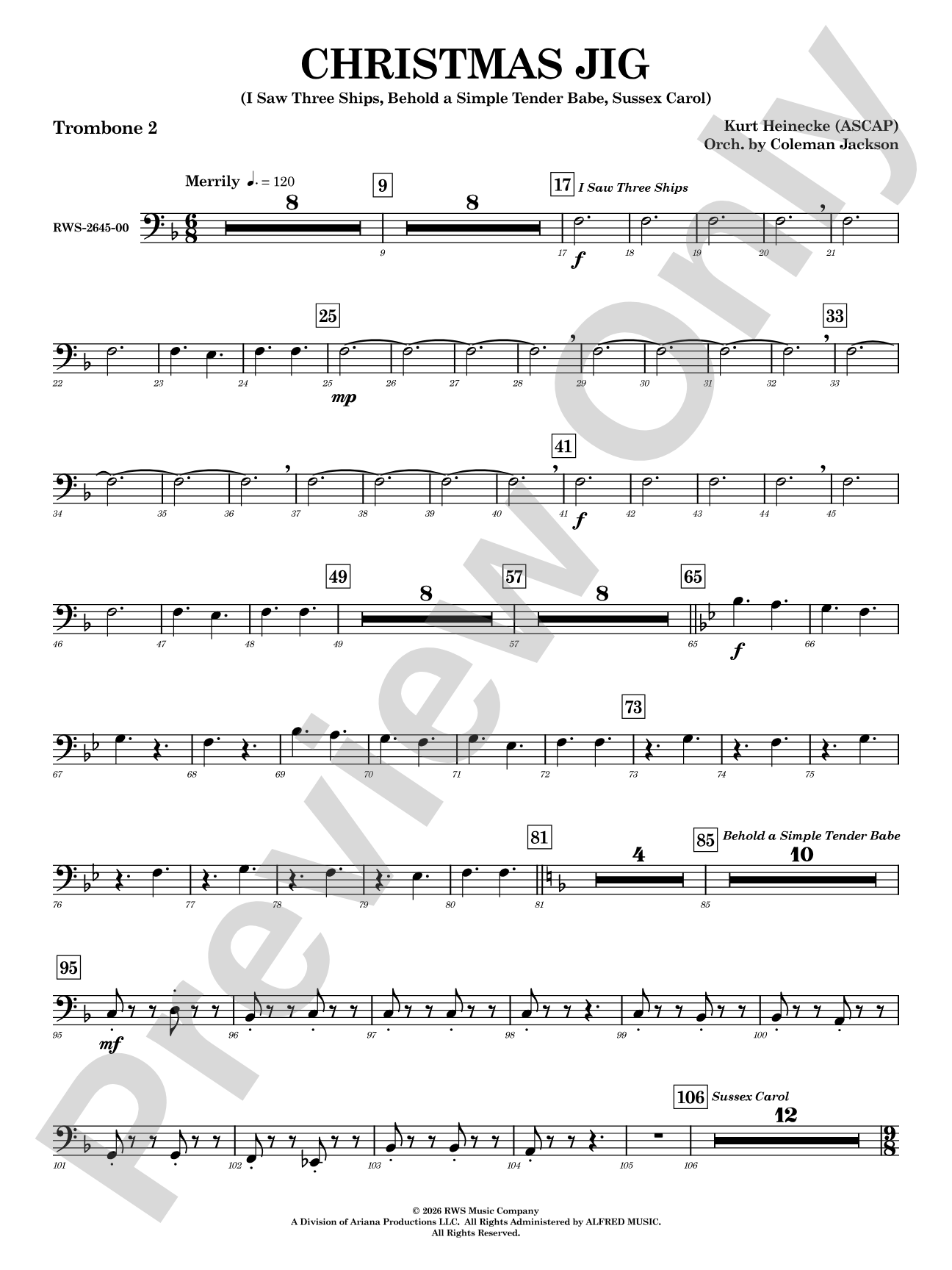 Christmas Jig: 2nd Trombone