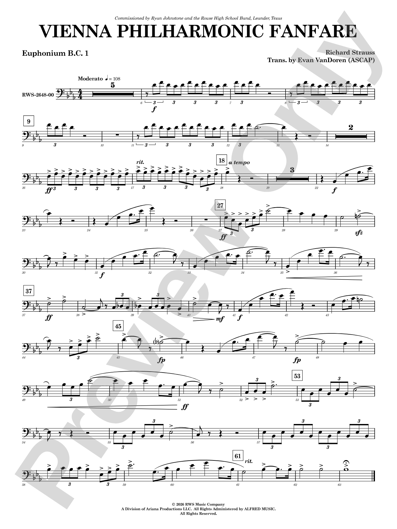 Vienna Philharmonic Fanfare: Baritone B.C.
