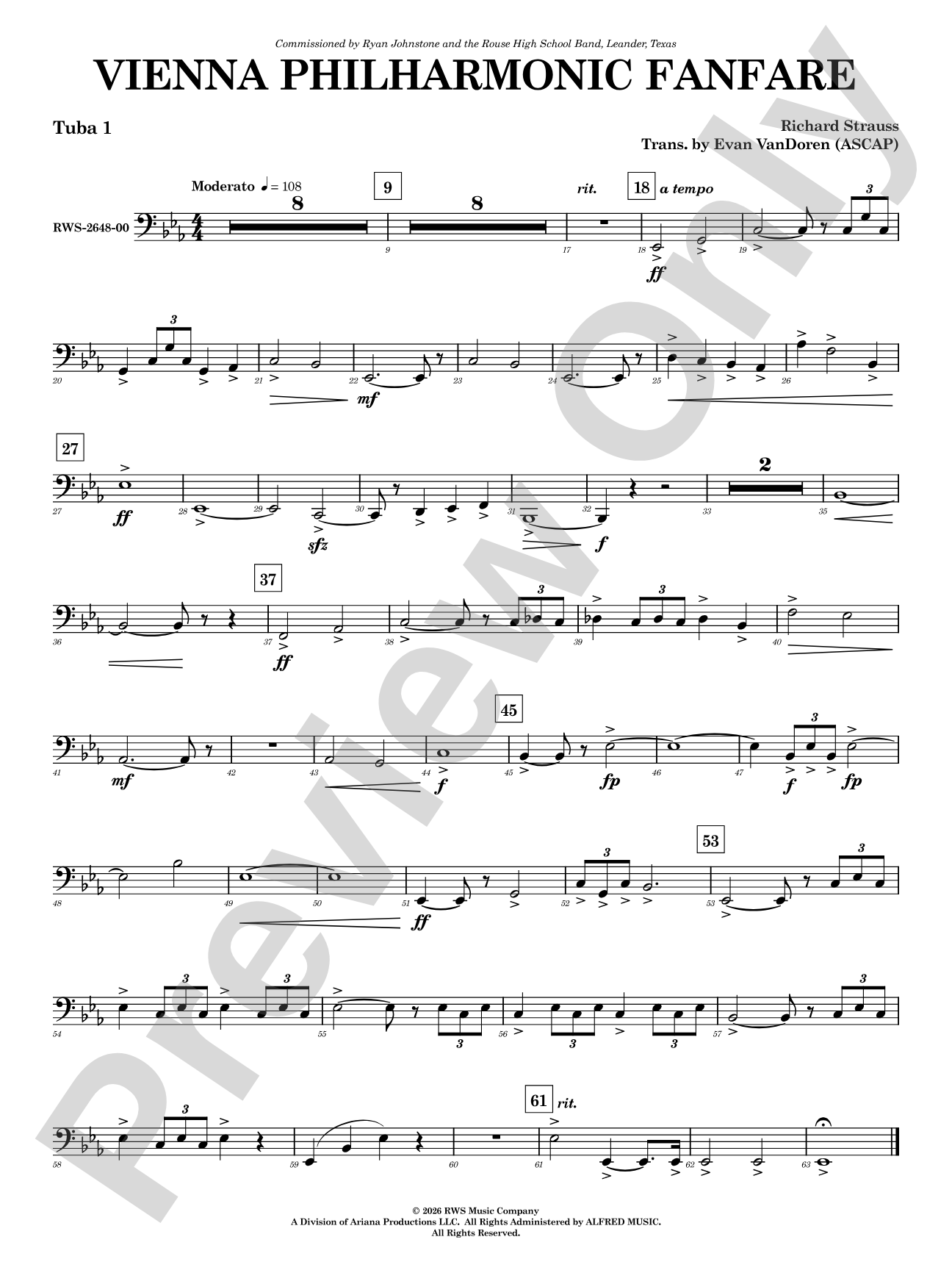 Vienna Philharmonic Fanfare: Tuba
