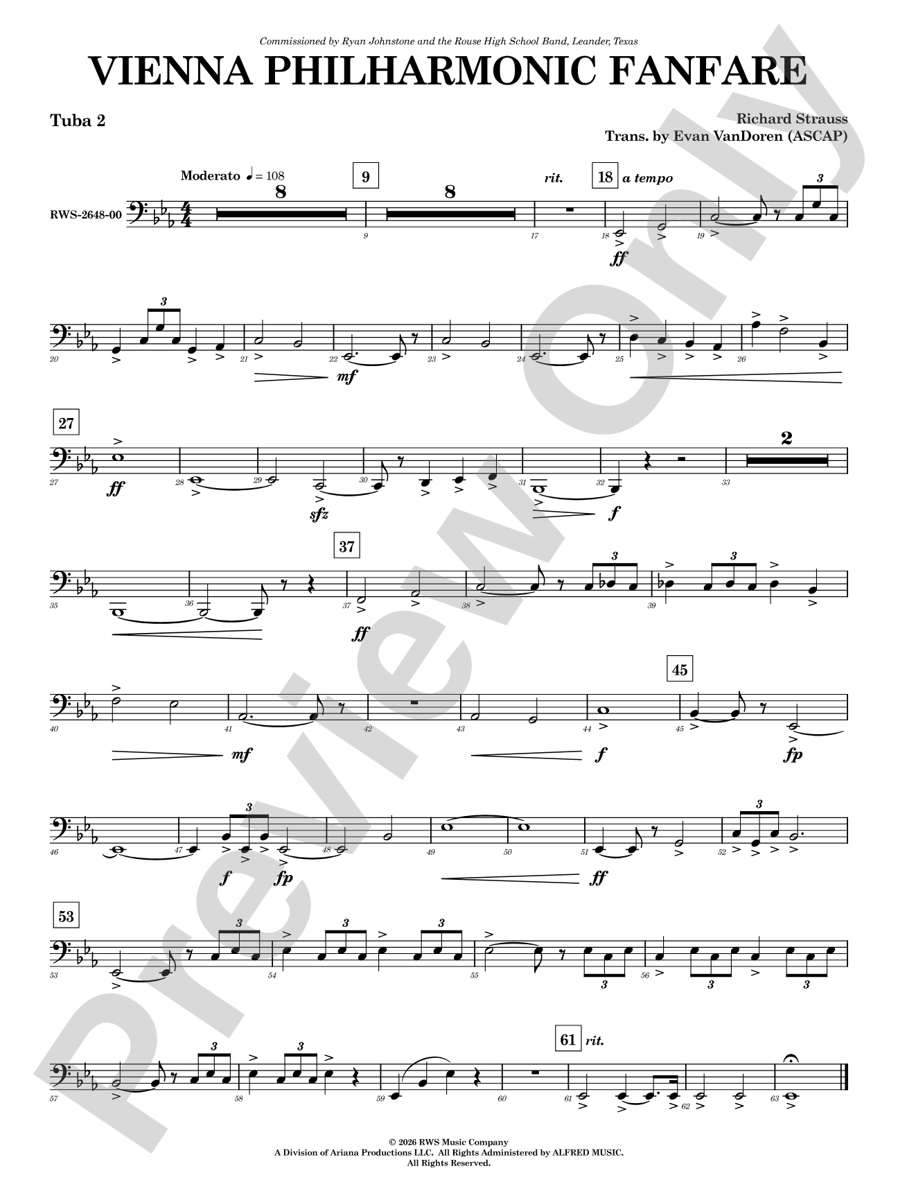 Vienna Philharmonic Fanfare: 2nd Tuba