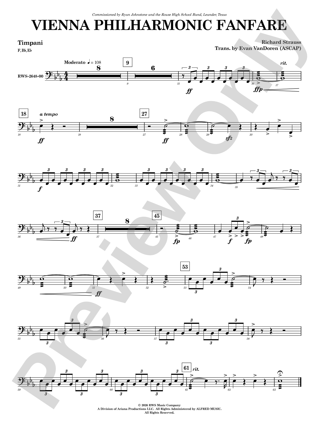 Vienna Philharmonic Fanfare: Timpani