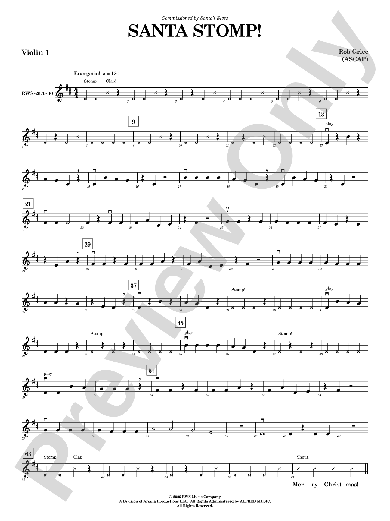 Santa Stomp: 1st Violin