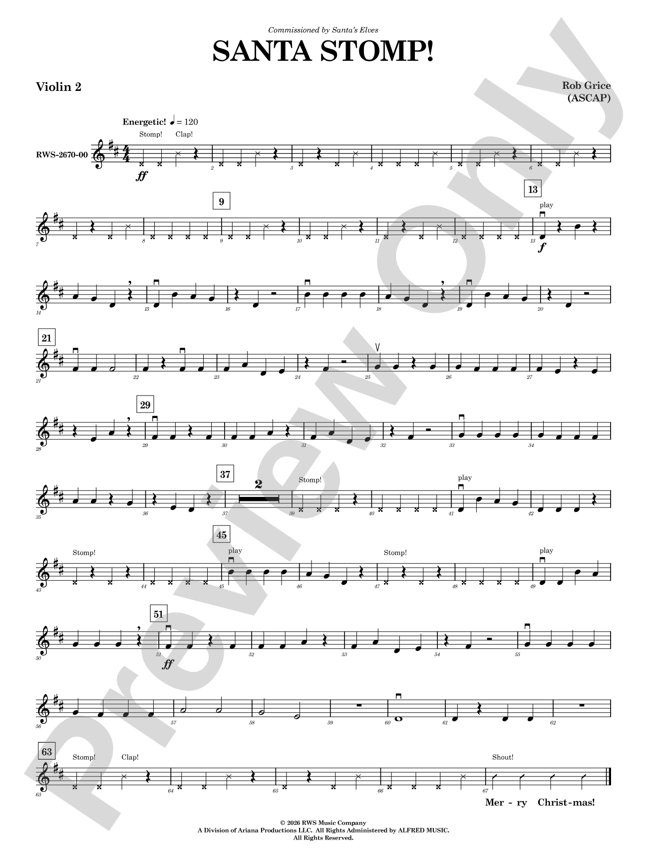 Santa Stomp: 2nd Violin