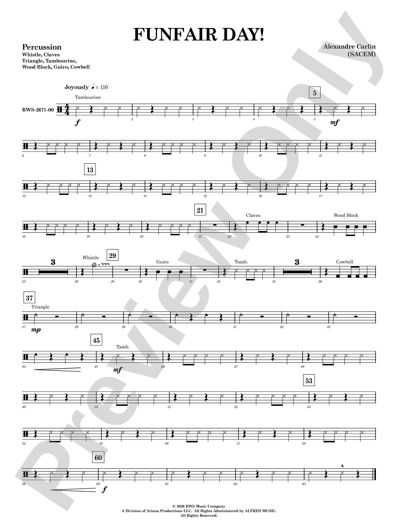 Funfair Day!: Auxiliary Percussion