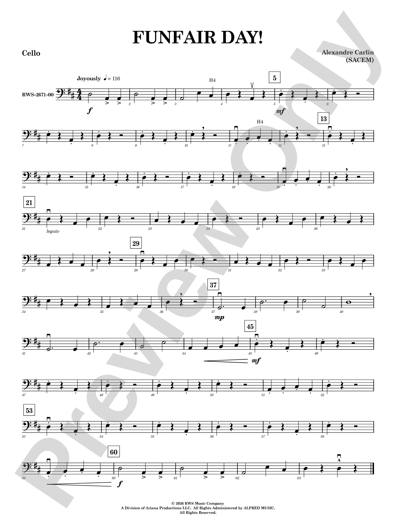 Funfair Day!: Cello