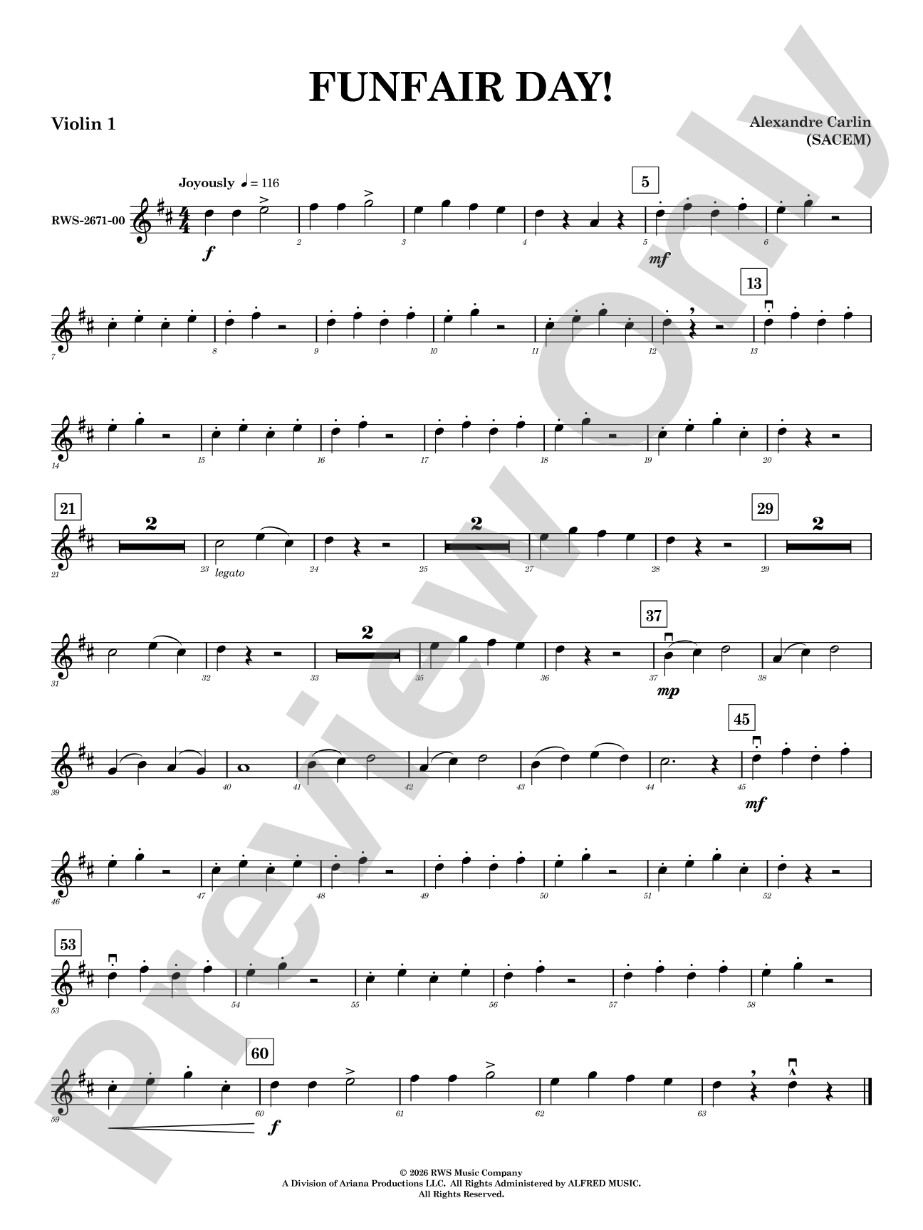 Funfair Day!: 1st Violin