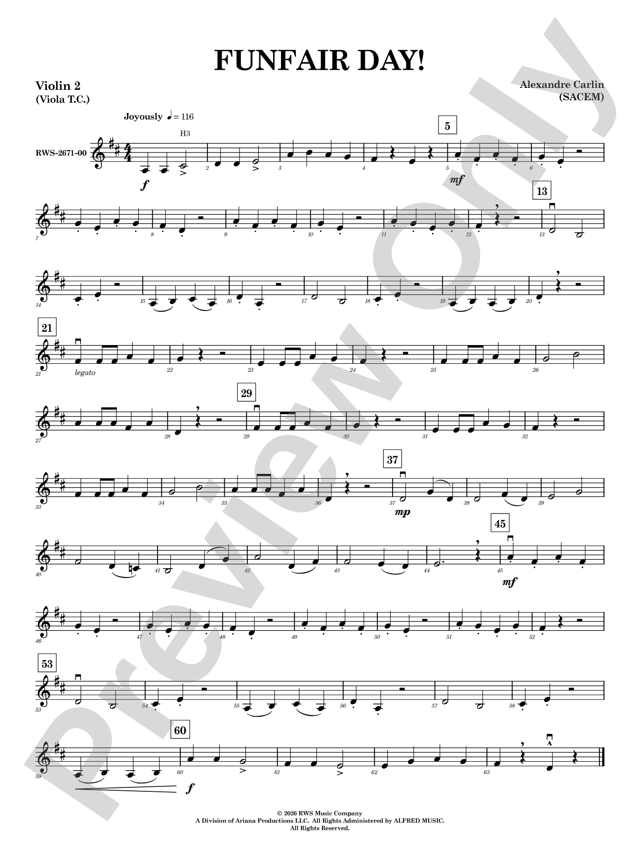 Funfair Day!: 2nd Violin