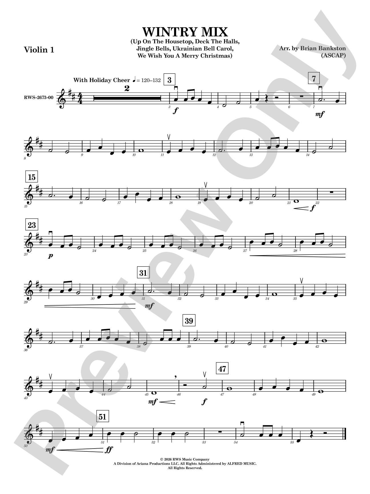 Wintry Mix: 1st Violin