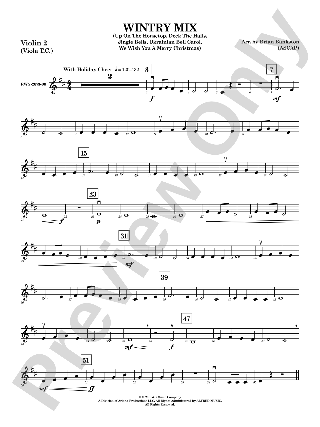 Wintry Mix: 2nd Violin