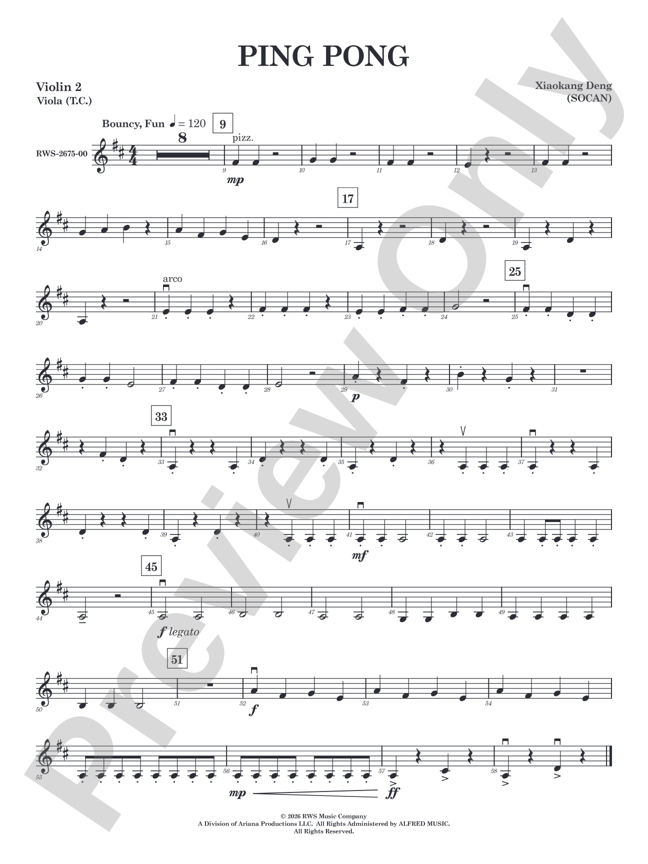 Ping Pong: 2nd Violin