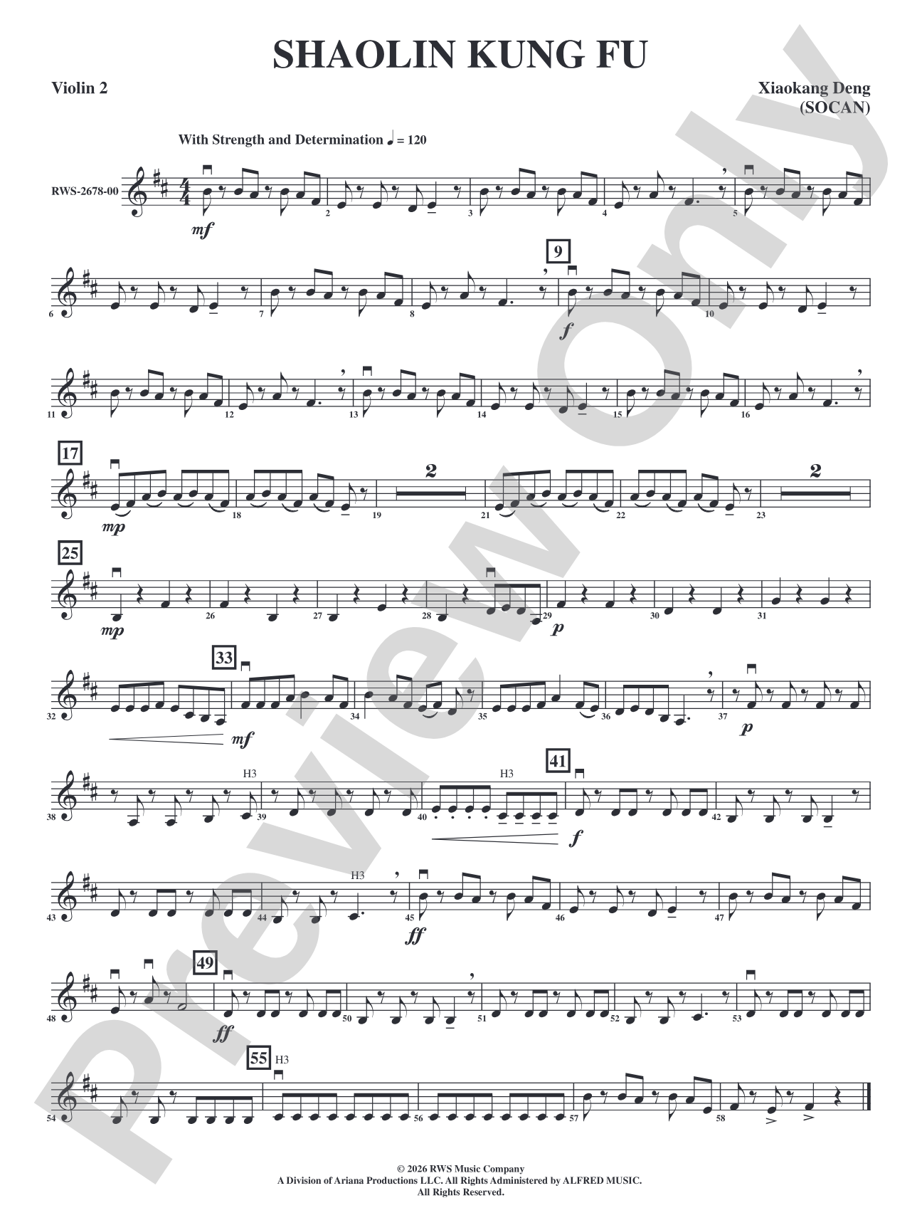 Shaolin Kung Fu: 2nd Violin