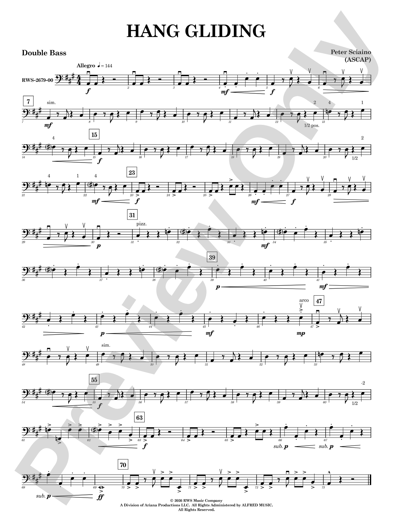 Hang Gliding: String Bass