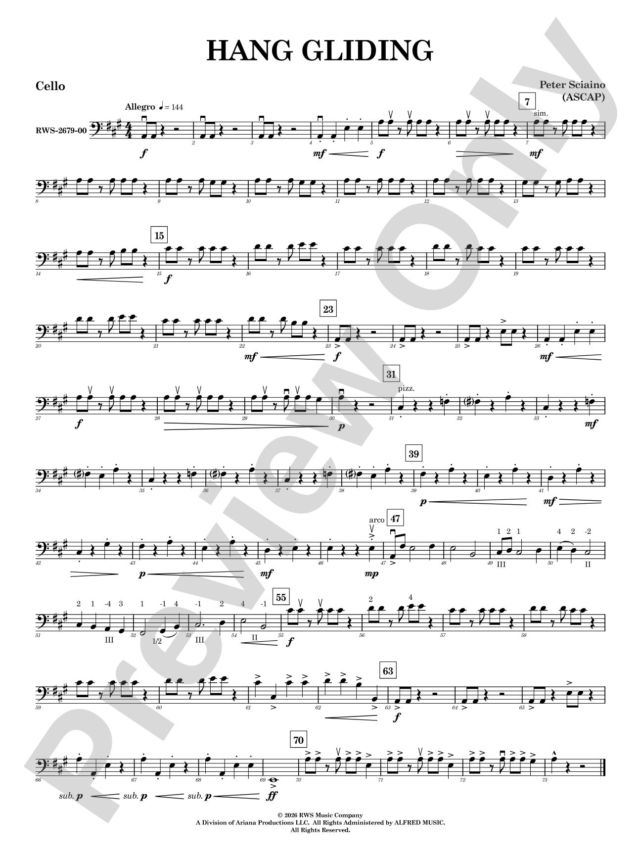 Hang Gliding: Cello