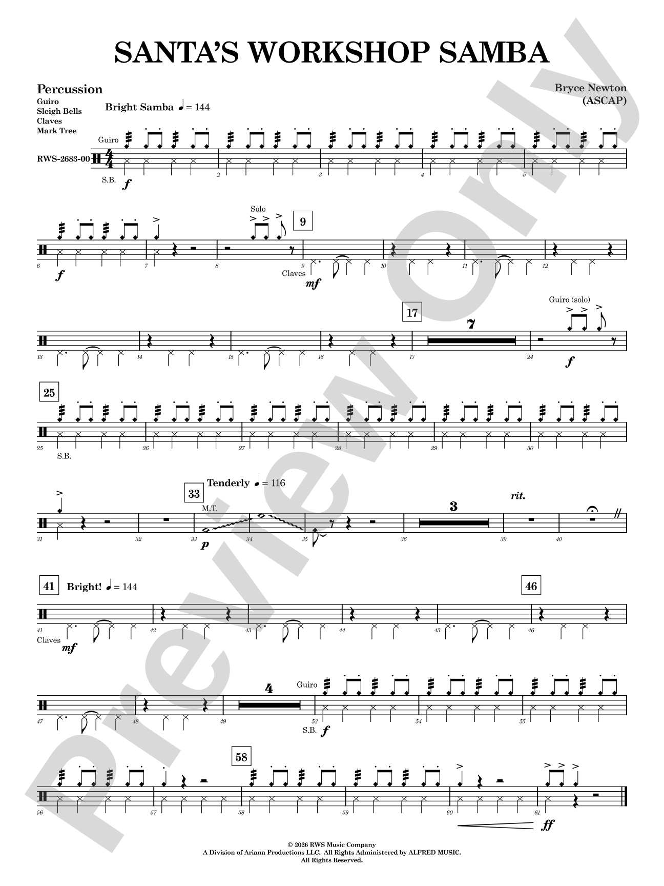 Santa's Workshop Samba: Accessory Percussion