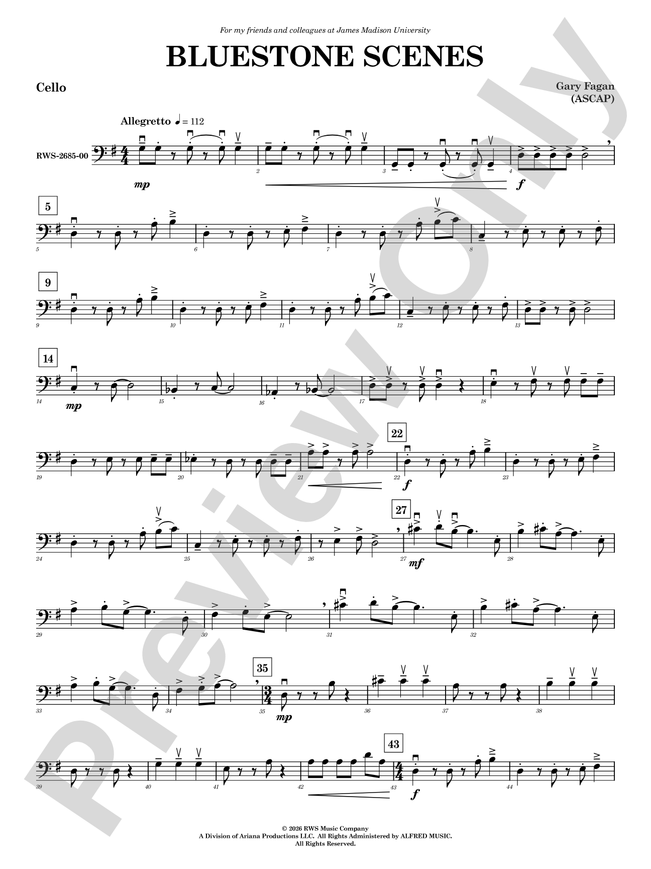 Bluestone Scenes: Cello