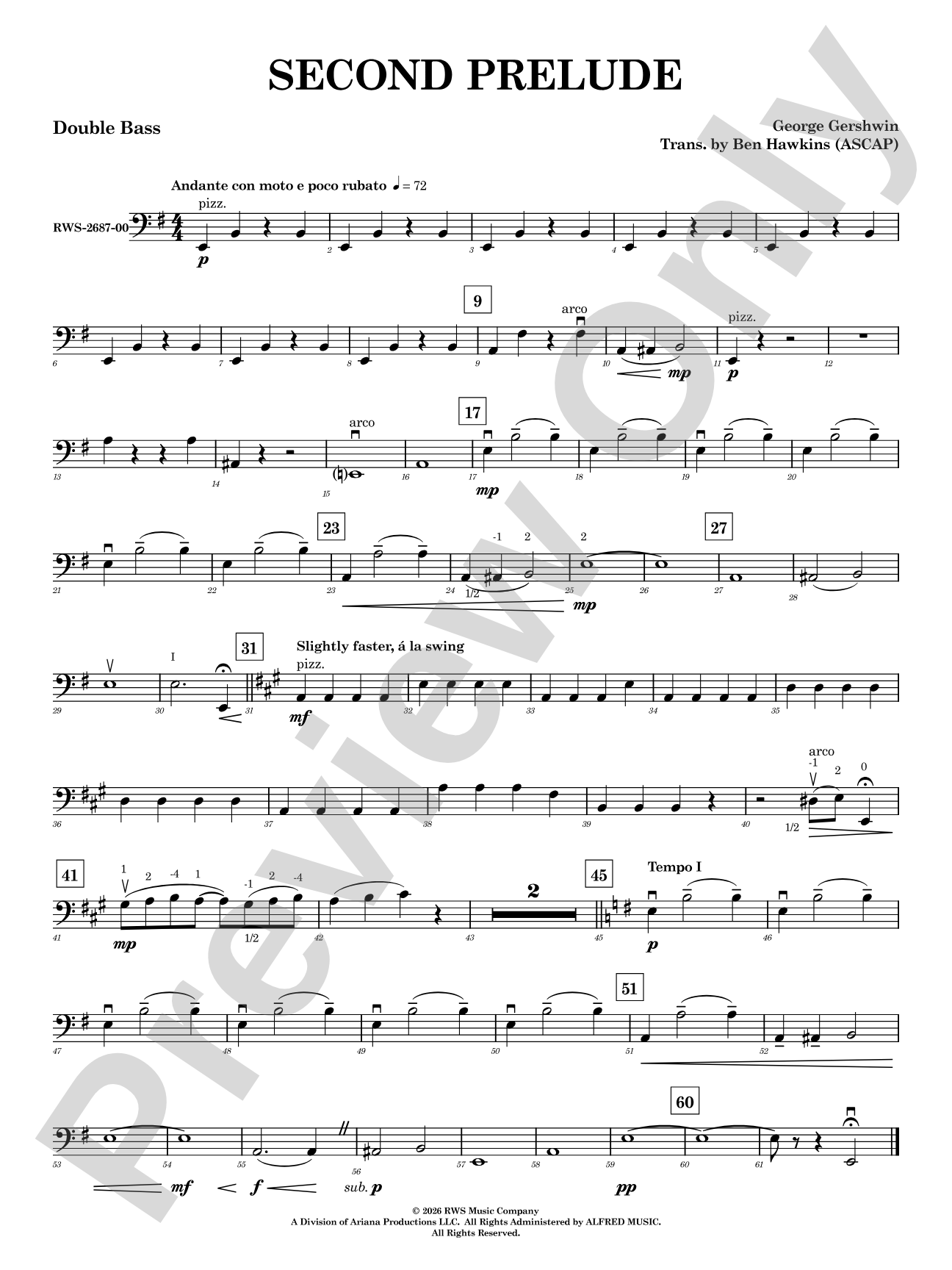 Second Prelude: String Bass