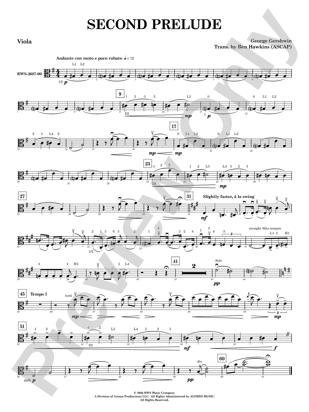 Second Prelude: Viola