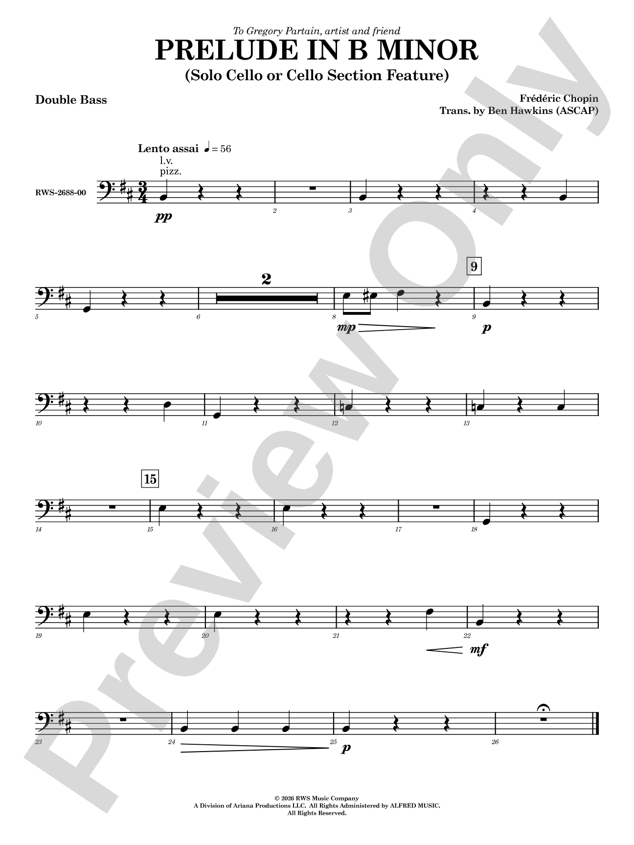Prelude in B Minor: String Bass