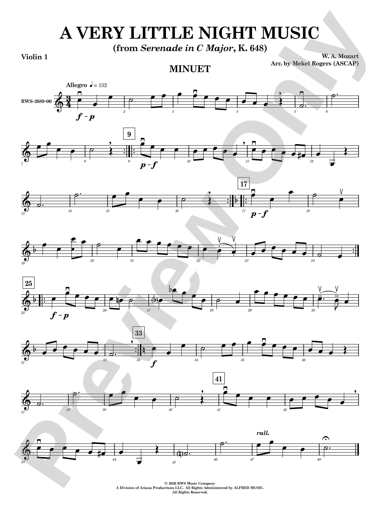 A Very Little Night Music: 1st Violin