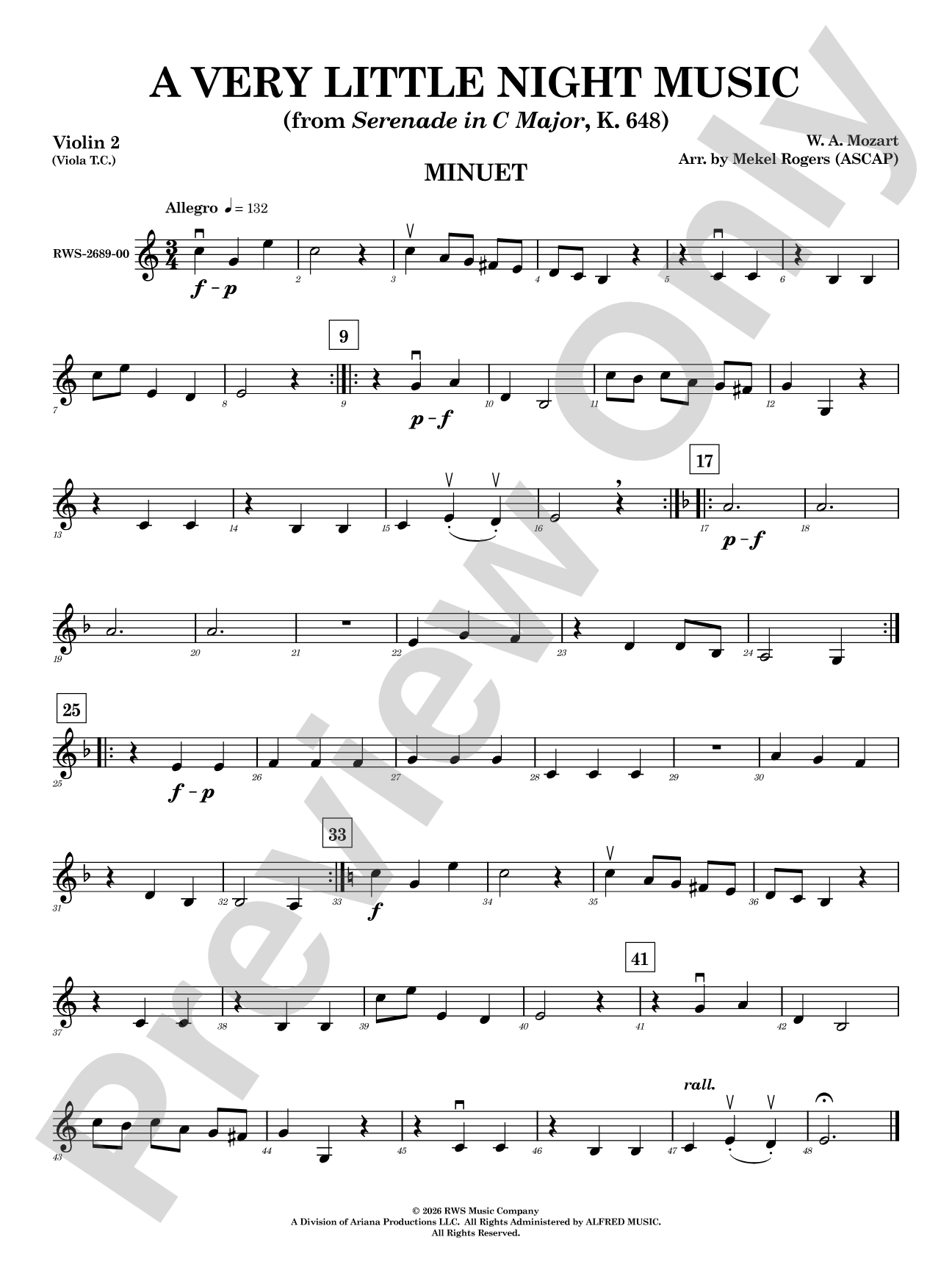 A Very Little Night Music: 2nd Violin