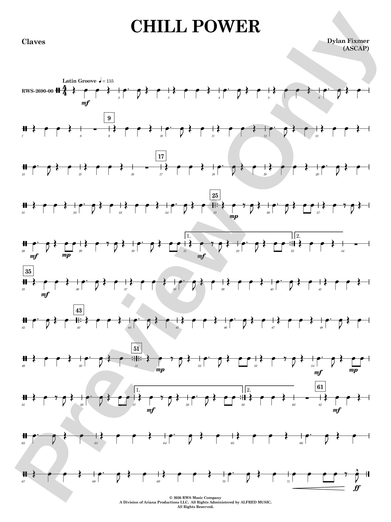 Chill Power: Auxiliary Percussion