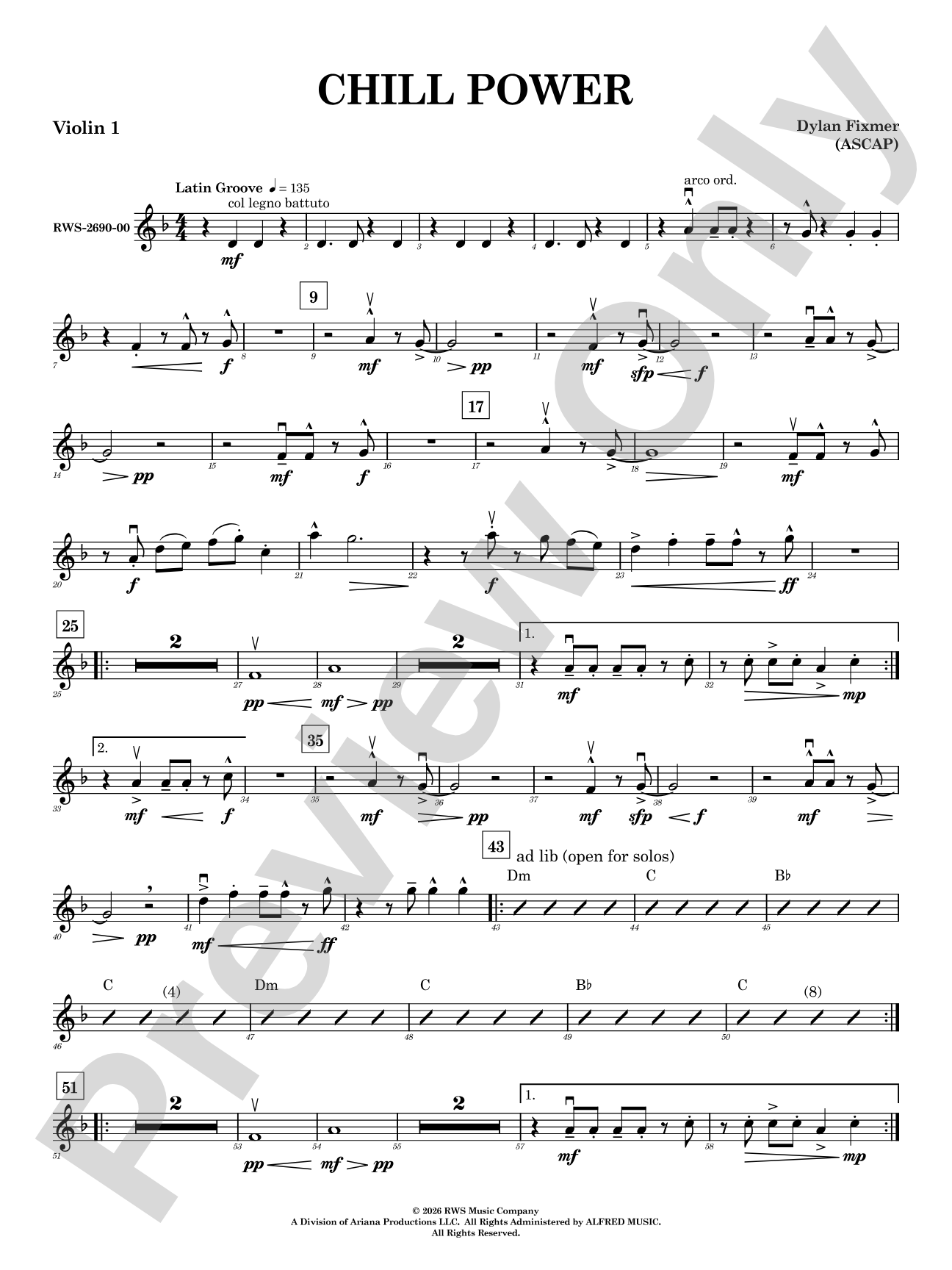 Chill Power: 1st Violin