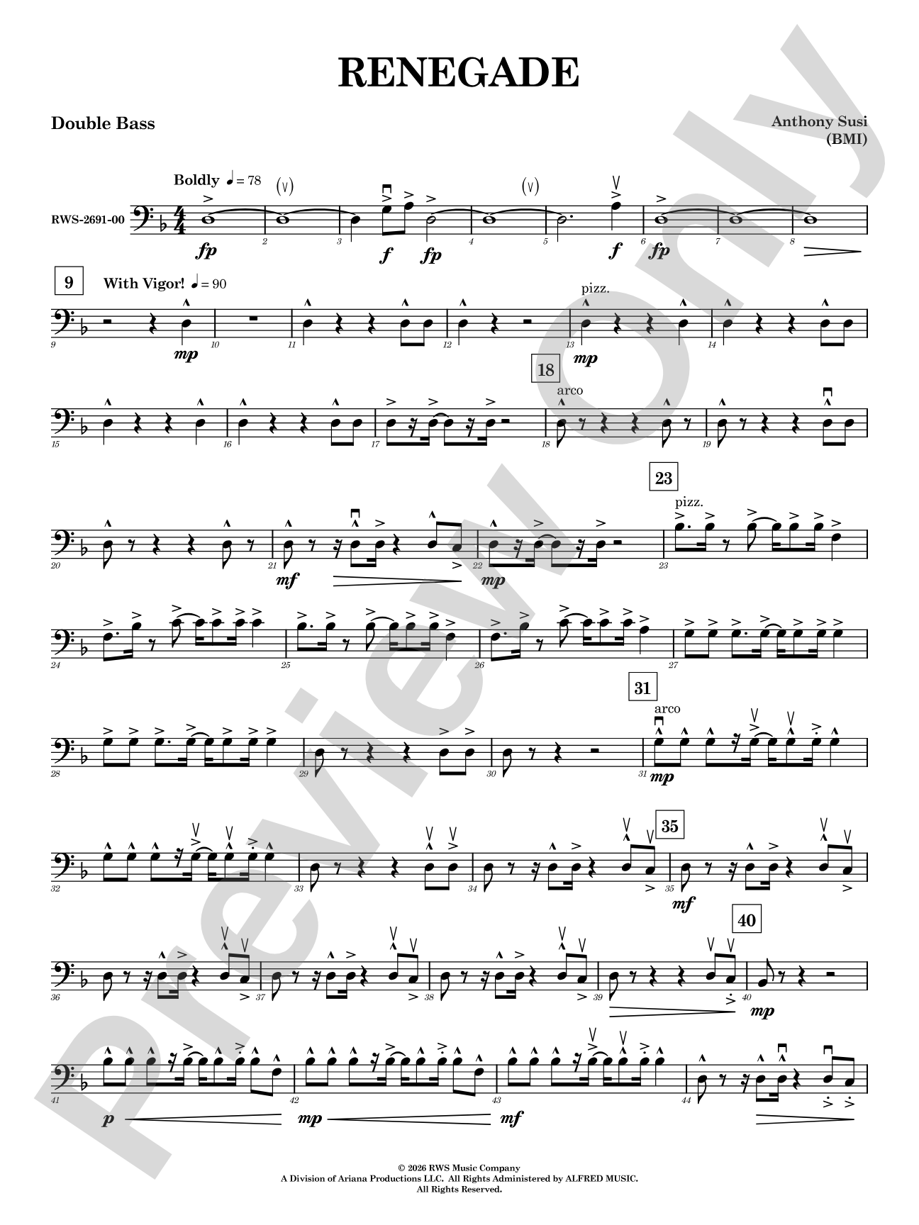 Renegade: String Bass