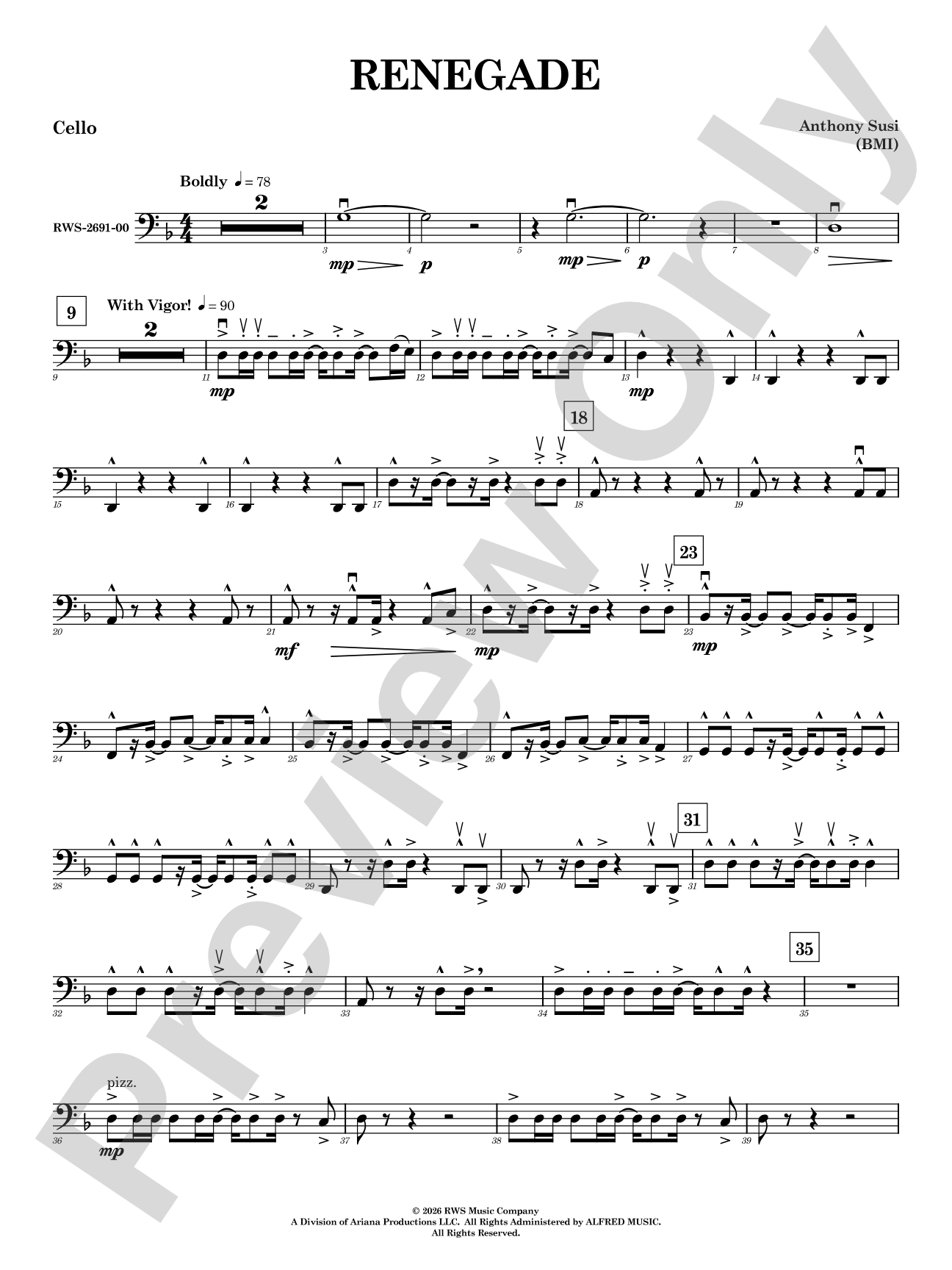 Renegade: Cello
