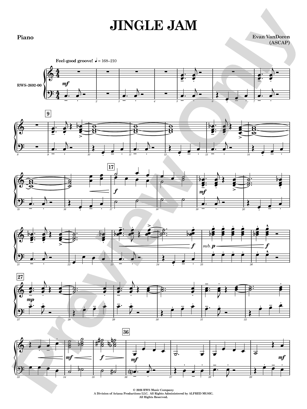 Jingle Jam: Piano Accompaniment