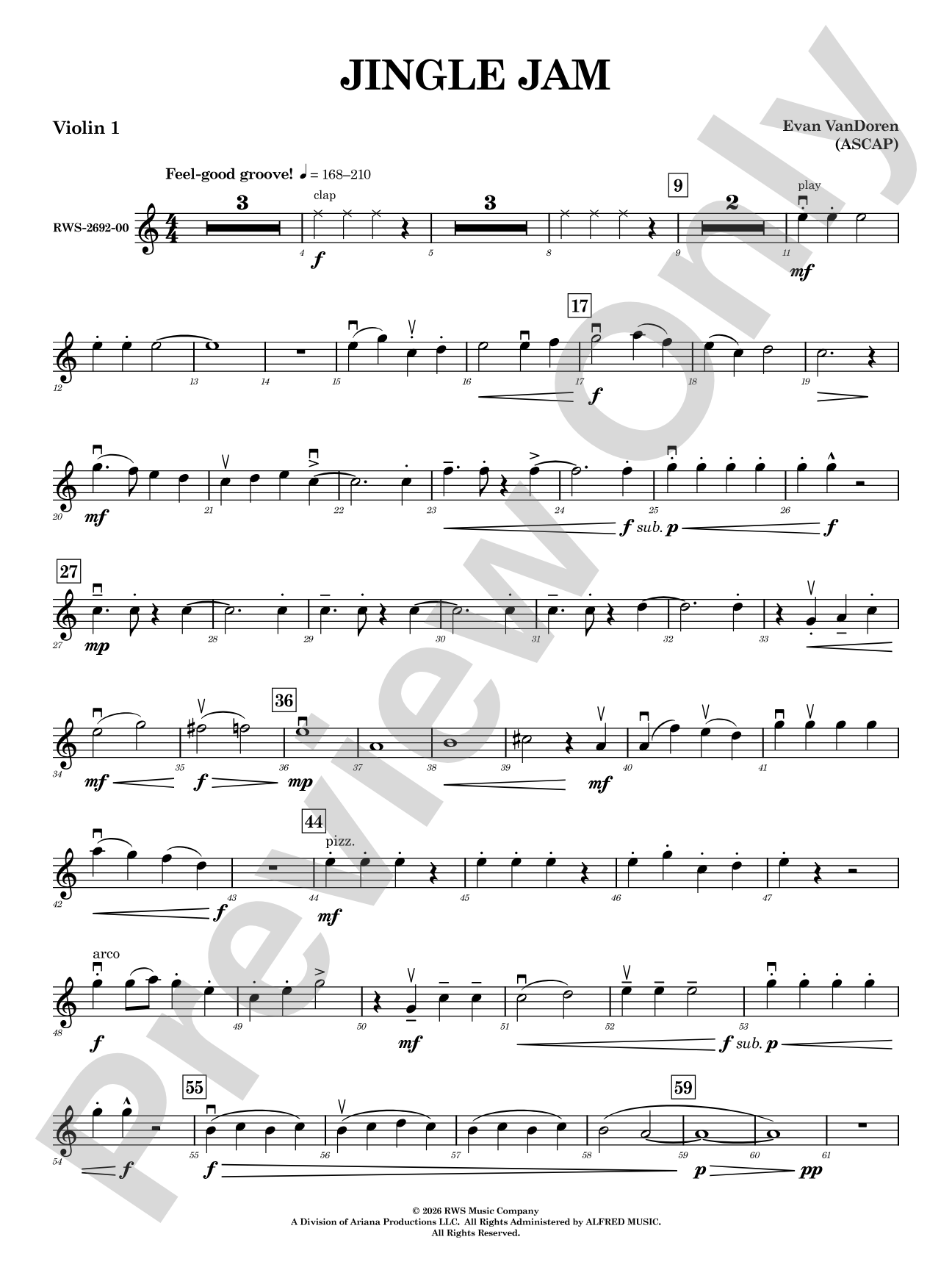 Jingle Jam: 1st Violin