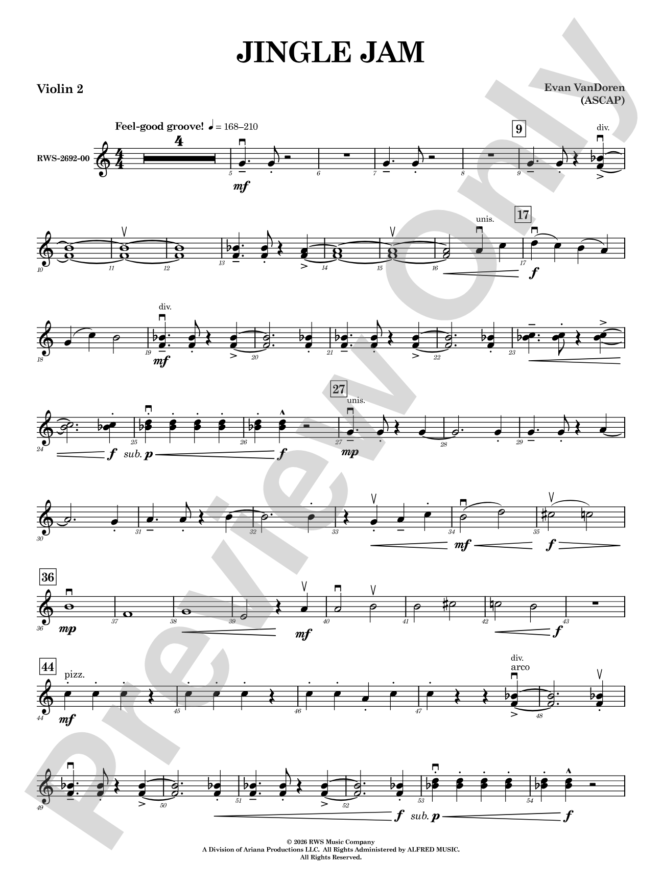 Jingle Jam: 2nd Violin