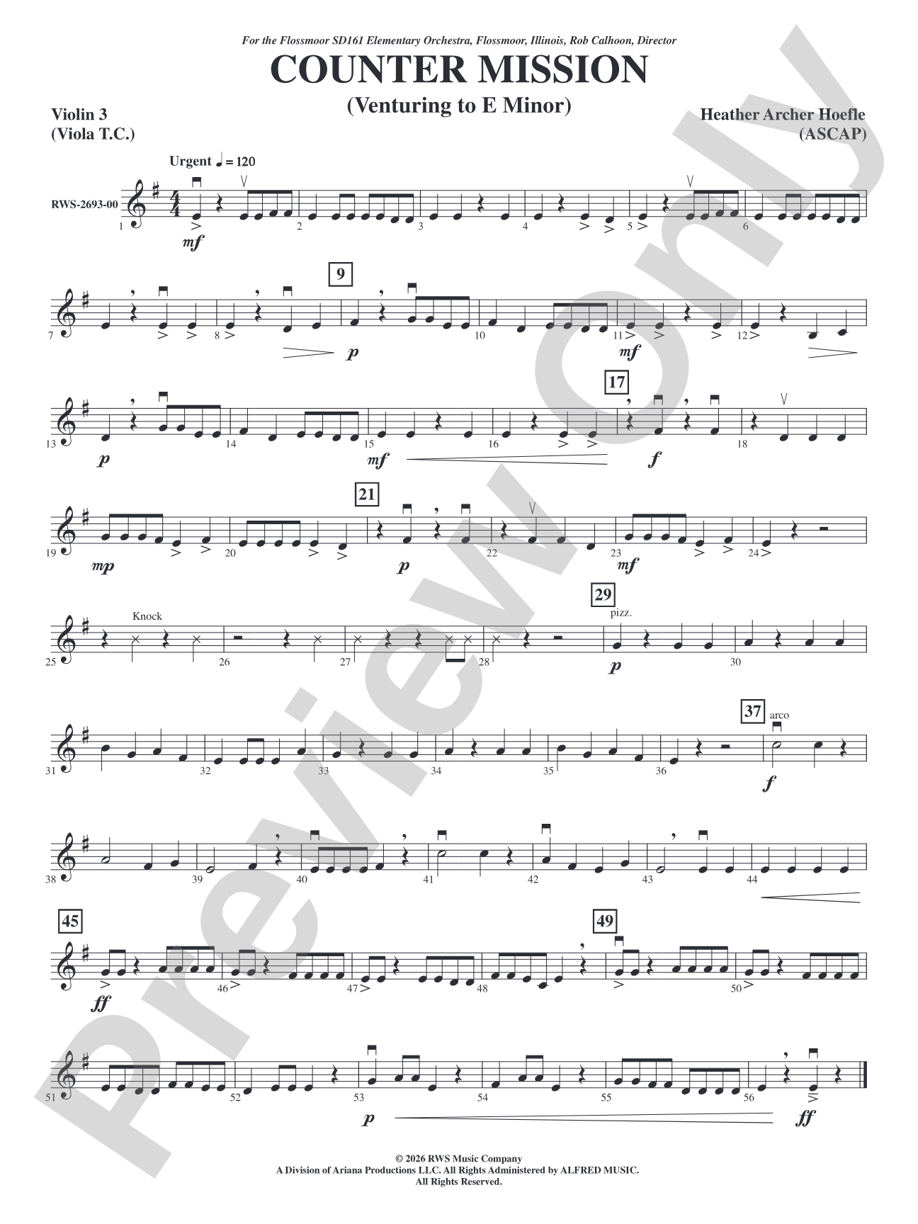Counter Mission: 3rd Violin (Viola [TC])