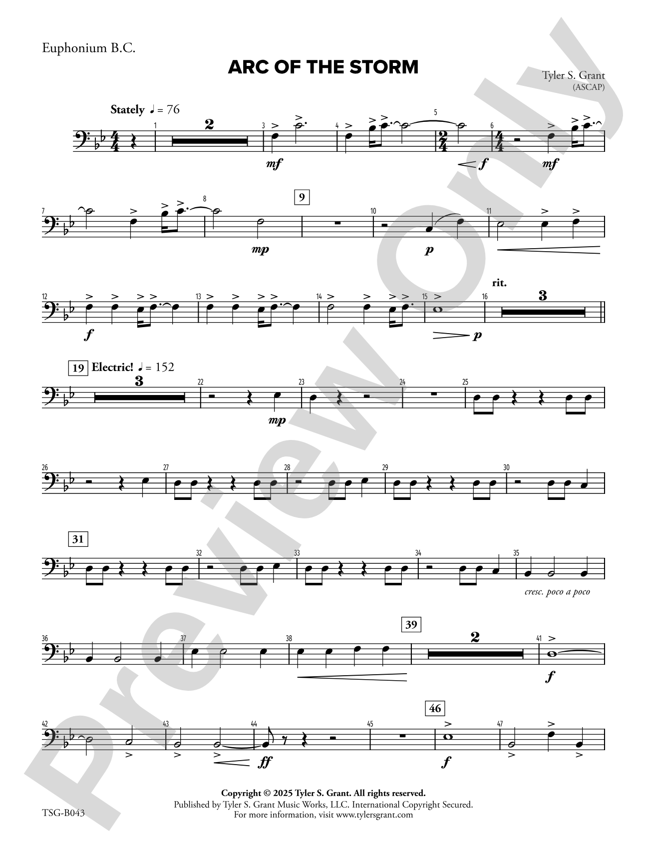 Arc of the Storm: Baritone B.C.