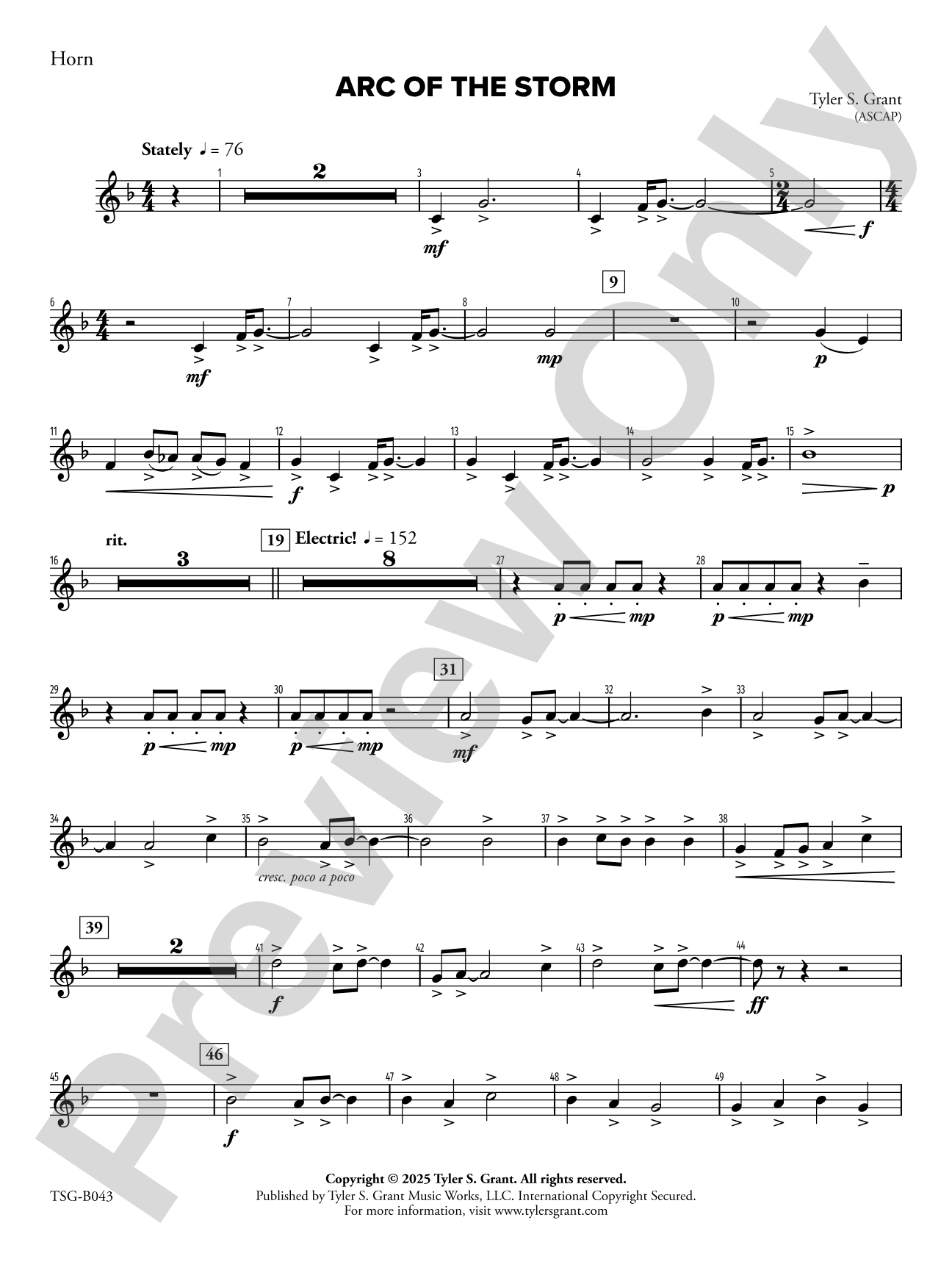 Arc of the Storm: 1st F Horn